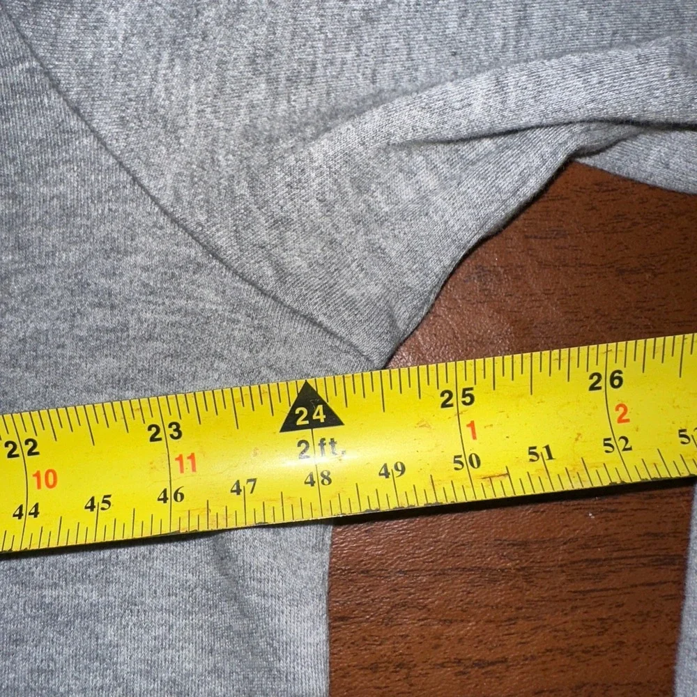Polo Ralph‎ Lauren Men Large Gray Long Sleeve Cotton Polo Shirt Navy Blue Pony